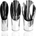 Bonsai Soil Scoop Metal 3 Pcs Set (Large, Medium, Small) Stainless Steel Garden Hand Soil Scooper, Professional Bonsai Tool Kit, Silver