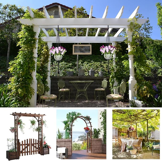 Macrame Plant Hangers Planter Flower Pots Holder 3 Pack Basket Stand Tassels with 6 Hooks Kit Cotton Rope for Decorative Indoor Outdoor Patio Garden Boho Home Décor (POTS NOT Included) (WHITE)
