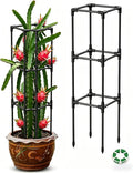 Dragon Fruit Trellis for Climbing Plants Indoor Outdoor, Heavy Duty Metal Adjustable Vertical Garden Support for Indoor Outdoor Potted Plants, Tomato, Cactus, Roses,Vines(10 * 10 * 47inch,1PC)