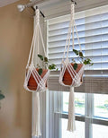 2 Pack Macrame Planter Hanger for up to 8" Pot, Indoor Hanging Planter | Plant Hanger Indoor, Hanging Plants Holder Basket | No Plant or Pot Included