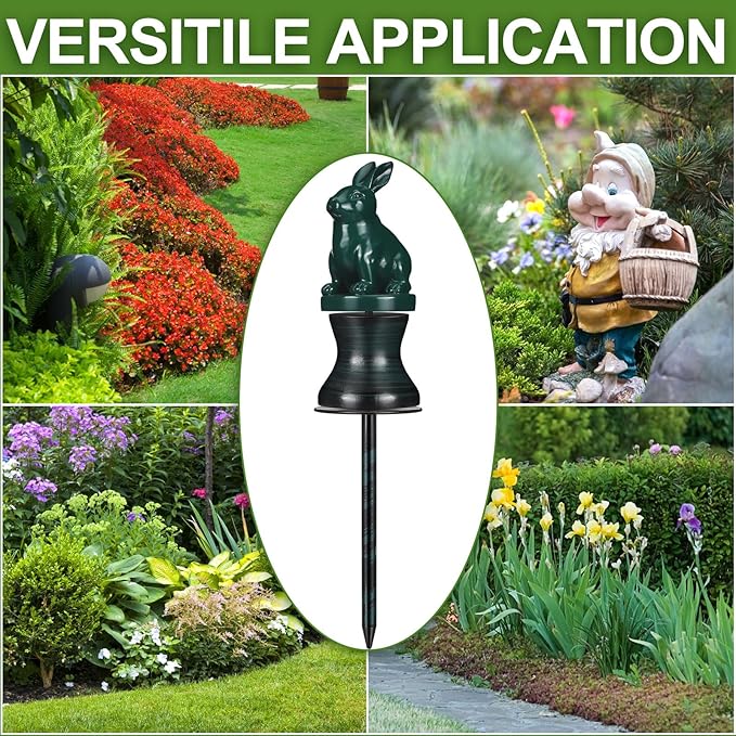 Tandefio 3 Pcs Garden Hose Guide Stake 12 Inch Heavy Duty Metal Water Hose Guard Roller Guide Decorative Garden Stake Spike for Flower Bed Plant Protection Outside Yard Lawn