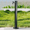 Stainless Steel Garden Water Column with Faucet, Outdoor Hose Holder Stand, 95CM Metal Water Pipe Stake, Fountain Hydrant Water Dispenser for Garden Irrigation