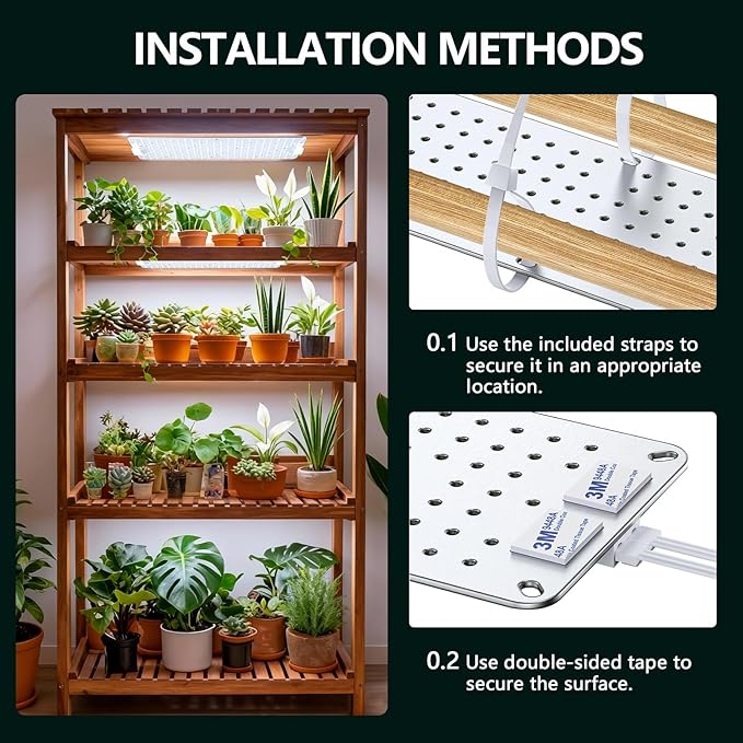 Grow Lights for Indoor Plants Full Spectrum,High PPFD 1152LEDs Plant Lights with 4/8/12/16/20H Timer, Flexible Series & Parallel Connection for Indoor Growing(6 Pack)