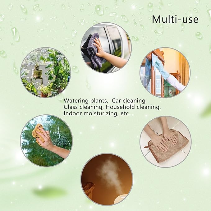 Plant Mister Glass Spray Bottle - 3 Pack 13oz Reusable Green with Adjustable Nozzle for Indoor Plants, Gardening, Cleaning, Hair Care & Household Use