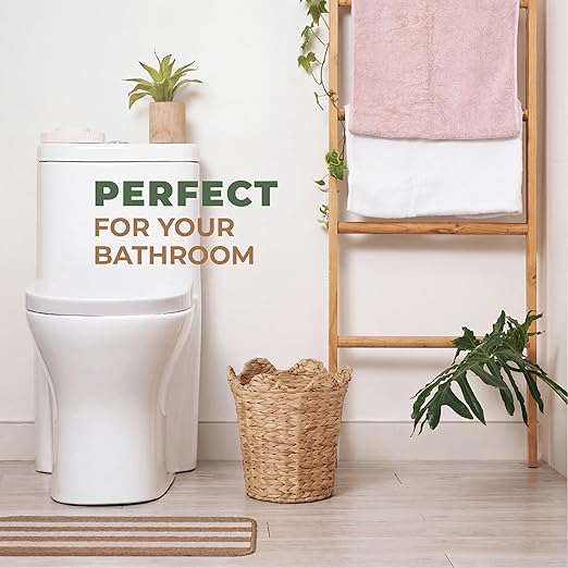 84ECO 2-Pack Scalloped Waste Baskets for Bathroom, Bedroom, Office - Scalloped Decor