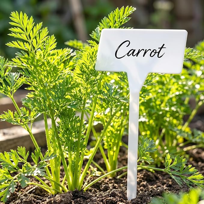 KINGLAKE GARDEN Outdoor Plastic Plant Labels 50 Pack 11.8 inch Outdoor Waterproof Sturdy Nursery Garden Markers, Plant Markers for Herbs, Flowers, Vegetable, Plant (50 Pack)