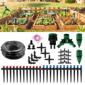 Automatic Drip Irrigation System for Garden, 65ft Garden Watering System with 1/4" Tubing & Sprinklers, Drip Irrigation Kit for Outdoor Plants, Raised Beds, Greenhouse,Patio