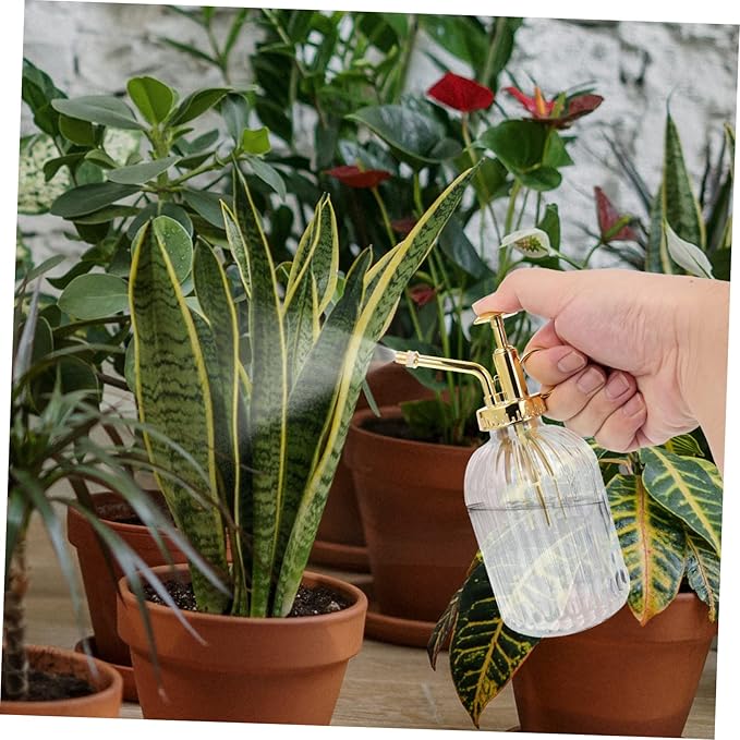 350ml Vintage Glass Spray Bottle for Indoor and Outdoor Plant Care Large Capacity Water Mister Adjustable Nozzle for Gardening and Floral Arrangements