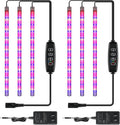 iPower 40W LED Plant Grow Light Strips Full Spectrum for Indoor Plants with Auto ON/Off 3/9/12H Timer, 10 Dimmable Levels 48 LEDs Per Tude, for Hydroponics Succulent