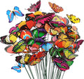 40 Pcs Decorative Butterfly Garden Stakes, 11.4 inch Waterproof Butterfly Picks for Flower Bouquet Arrangements, Colorful Plant Stick Kit Decorations for Patio Yard Pot (Multicolor)