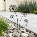 KODIBO 5-Pack Black Dandelion Metal Garden Stakes Outdoor Decor, Matte Powder-Coated Yard Stakes Set, Metal Yard Art, Modern Minimalist Garden Accents for Lawn, Borders, Planters, Porch & Patio