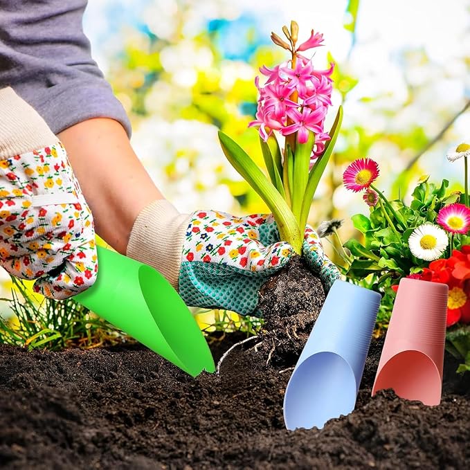 Bonsai Soil Scoop Plastic Succulent Soil Scoop Indoor Plants Little Small Potting Shovel Bucket Shovel for Garden Planting,9PCS