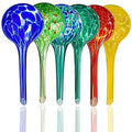 Plant Self Watering Globes – 6 Pack Small Colorful Glass Plant Watering Device for Indoor Pots, Self Watering Bulbs for Vacation Plant Care, Drip Irrigation System, Garden Patio Hanging Plants