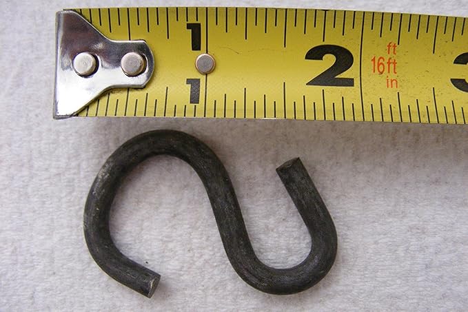 Black Dog Steel S Hooks - 6 Gauge, 12 Pack, Reusable, Stake Mountable