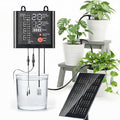 Solar Drip Irrigation System with USB Charging, 49FT Indoor Outdoor Plant Watering Devices for 15 Potted Plants, Automatic Watering System IP44 Waterproof 2200mAh for Garden Farm Greenhouse(Black)