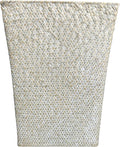 Taper Seagrass Planter - 20-Inch Tall Large Tree Planter - Handwoven Natural Square Basket for Indoor & Outdoor Plants - Stylish Decorative Flower Pot for Patio, Garden, and Home (White)