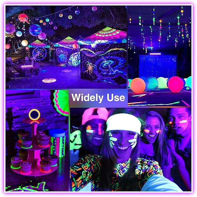 LightingWill LED UV Black Light Strip Kit, Ultraviolet Waterproof IP65 32.8FT/10M 3528 600LEDs, 395nm-405nm Blacklight for DJ Bar Club Party Decor Night Fishing with 12V Power Supply