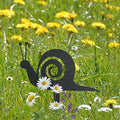 Snails Garden Stake Rustic Rusty Snail Country Weathered Iron Lawn Ornament Farm Yard Outdoor Decor,Black