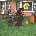 Halloween Garden Stake Rusty Witch Funny Pumpkin Party Yard Metal Decor Gifts for Day of The Dead,Purple Copper