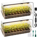 Seed Starter Tray with Grow Light, Seed Starter Kit Full Spectrum with 5 Dimmable Brightness & Timer, Indoor Plant Grow Tray for Beginners & Seasoned Gardeners, Gardening Gifts (White, 72 Cells)