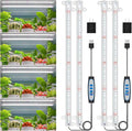 Wiaxulay LED Grow Light Strips, 6000K Full Spectrum Sunlike Growing Lamp with 6/12/16H Timer, 5 Dimmable Levels for Hydroponics, Succulent, Plant Shelf, 2 Pack