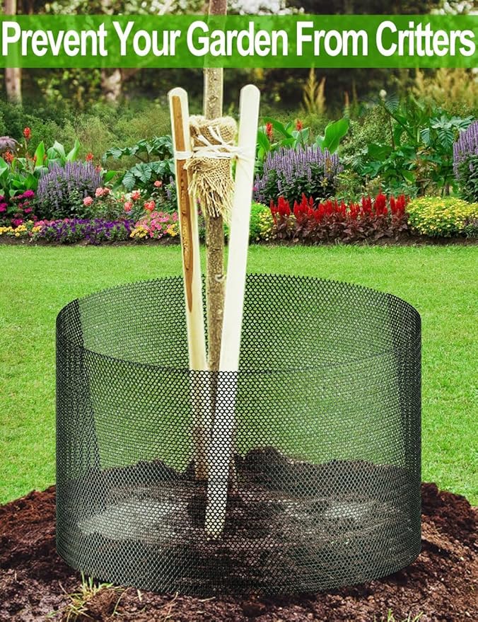16In x 15Ft Plastic Chicken Wire Mesh Fencing, TOYPOPOR 500GSM Durable Heavy Duty Hexagonal Chicken Wire for Cat Dog Fencing, Garden Fence, Aquarium, Moss Pole, Aperture 0.4'', Rustproof, Easy to Cute