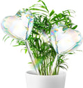 Indoor Pot Automatic Watering Flower Ball, Pot Automatic Watering Glass Ball, Rainbow Striped Love Shaped Glass Watering System 2 Sets, Home Interior Decoration, Plant Accessories