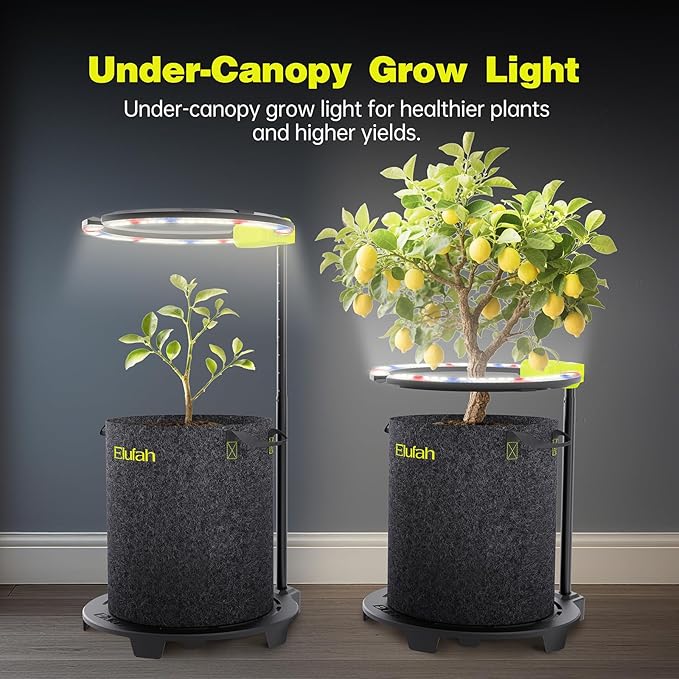 Saturn720 72W Under Canopy LED Grow Light, Full Spectrum Grow Lights for Indoor Plant Seeding/Veg/Bloom, Adjustable Height 12''-22'', 3-in-1 Controller Plant Light for 2x4ft Indoor Growing