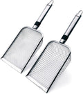 4pcs Gardening Soil Sifter with Stainless Steel Handle Sand Soil Compost Sifter Mesh Screen for Sand,Dirt, Rock,Compost,Filtration (4)