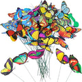 3D Decorative Butterfly Garden Stakes Fake Butterflies Garden Decorations for Yard Patio Lawn Plant Flower Pot Decor, 24 Pcs