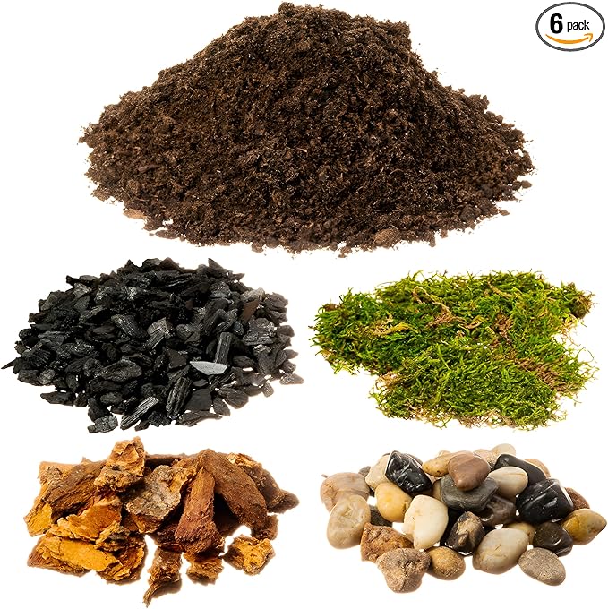 DIY Terrarium and Succulent Planter Kit | Includes Organic Soil Mix, Hoffman Charcoal, Orchid Bark, Decorative River Rock and Moss| Plus Free Nautical Ebook by Joseph Rains