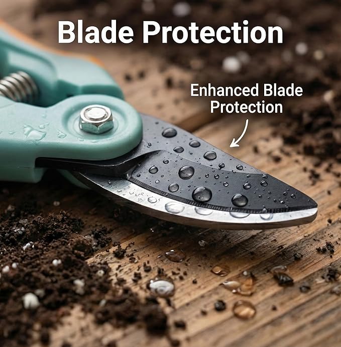 NEXON Garden Pruning Shears 2 Pack, 8" Bypass Hand Pruner & 6.25" Precision Garden Scissors, Professional Garden Clippers for Plants and Flowers