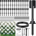 30-Set Black 1/8" Wire Trellis for Climbing Plants Outdoor with 150ft Vinyl Coated Cable, T316 Stainless Steel Wall Wire Trellis Kit