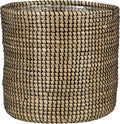Scheurich Wicker Seagrass Basket Planter, Black, 24cm