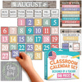 Hadley Designs Classroom Calendar Set Bulletin Board Decorations - Colorful School Calendar for Classroom Decor, Kindergarten Preschool Elementary Teacher Must Haves, Homeschool & Daycare Essentials