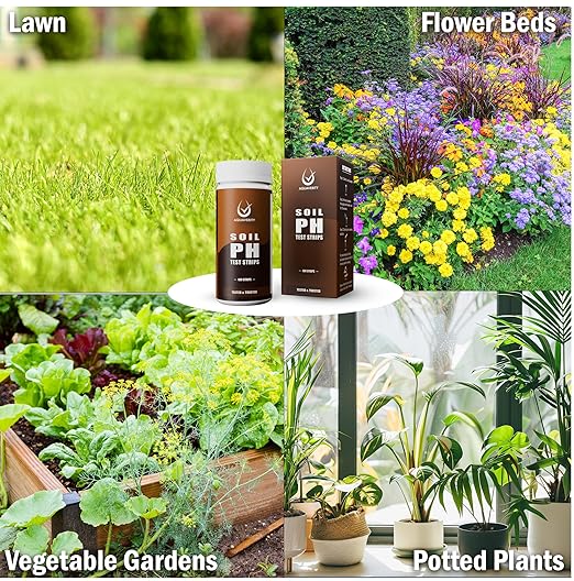 Premium Soil Testing Kit – 100 Soil pH Test Strips (3-9 Range) Quick & Accurate pH Testing for Garden, Lawn & Plants | Easy-to-Use pH Soil Tester Strips for Healthy Soil & Optimal Growth