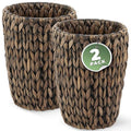 84ECO 2-Pack Black Wicker Trash Cans