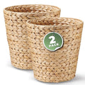 84ECO 2-Pack Wicker Trash Cans for Bathroom, Bedroom, Office - Rattan Trash Can - Decorative Waste Basket