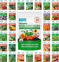 Back to the Roots Heirloom Organic, Non-GMO & USA Grown Seeds, 30ct Herb, Fruit, Flowers, and Veggies, Assortment May Vary, Guaranteed to Grow