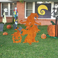 Halloween Garden Stake Rusty Witch Funny Pumpkin Party Yard Metal Decor Gifts for Day of The Dead, Rusty