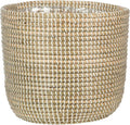 Scheurich Seagrass 32, Basket Planter/Basket Planter/Basket Pot Made of Seagrass Colour: White, 32 cm Diameter, 30.5 cm High, 26.9 Litres Vol.