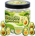 Positive Avocado Jar with 60 Daily Affirmation Cards, Emotional Support Avocado Decor, Gift for Women and Teens, Inspirational Mental Health Jar for Friends Seeking Good Luck and Encouragement