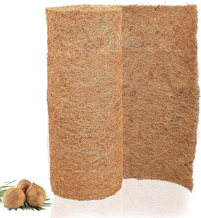 Natural Coco Liner Roll-31.5x78.7 Inch Coconut Coir Liner Sheets Coco Mat for DIY Flower Basket Liner Pet Pad Reptile Carpet Moss Pole