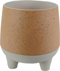 The HC Companies 10 Inch Orion Self Watering Planter - Lightweight Indoor Plastic Plant Pot for Herbs and Flowers, Muted Clay