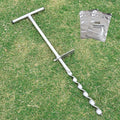 Soil Probe 36 Inch with 2 Bags, Twist Soil Sample Probe for Lawn House Plants, T-Handle Soil Sampler Probe Rod, Stainless Steel Soil Test Kits Tool for Soil Sampling