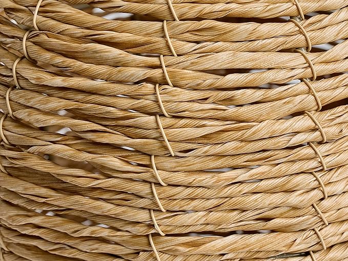 15 Inch Tall Faux Seagrass Vase, Large Woven Decorative Vase for Tabletop, Modern Boho Accent Piece for Entryway, Living Room, and TV Console