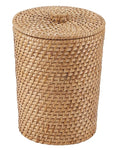 84ECO Wicker Trash Can with Liner and Lid - Rattan Trash Can - Wicker Waste Basket for Bathroom, Bedroom, Office - Rattan Waste Basket