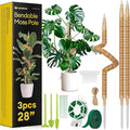 Maygrove 3-Pack 28” Bendable Moss Pole Monstera Plant Support for Climbing Indoors Plants, Coir Moss Poles Sticks DIY, Plant Support Stake for Potted Plants