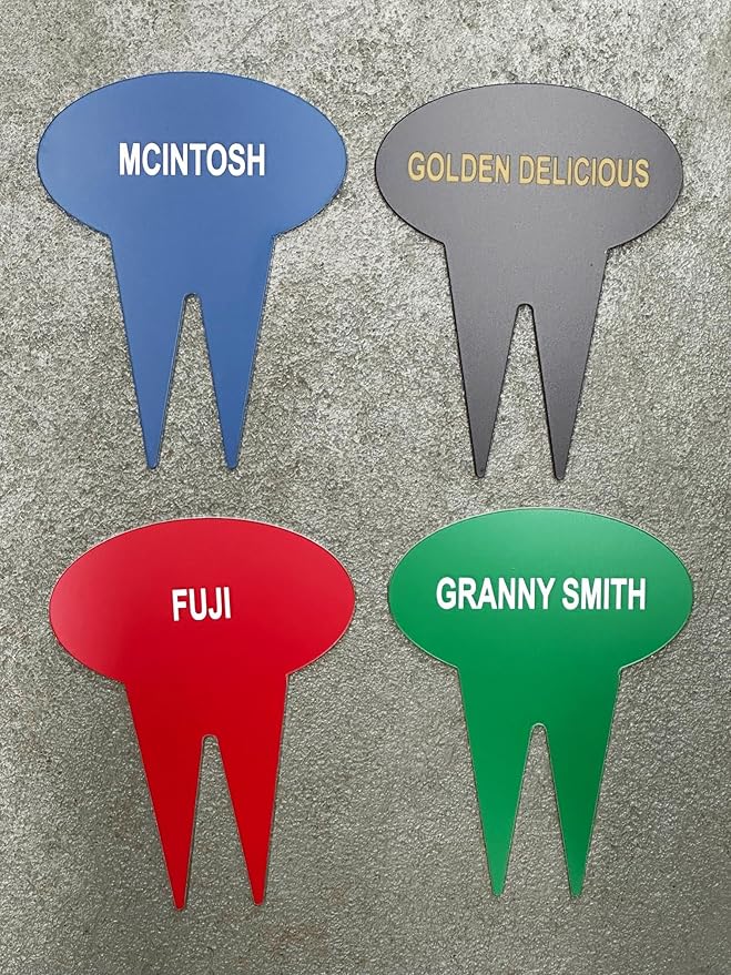 Comfort House Personalized Tree Tag - Custom Tree and Plant Identification Marker Stakes Into Ground - Name, Memorial, Care Instructions # J0039