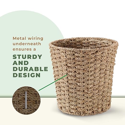 84ECO 2-Pack Seagrass Waste Baskets